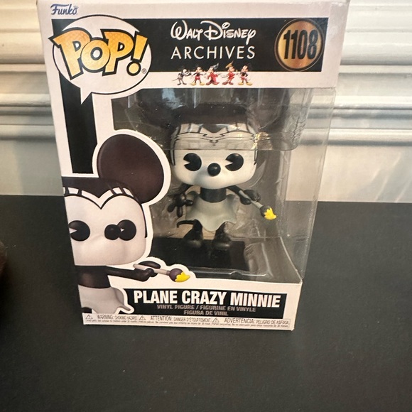 New Funko Disney Archives Plane Crazy Minnie Black and White Figure - Picture 1 of 5